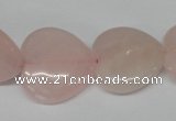 CHG80 15.5 inches 20*20mm heart rose quartz beads wholesale