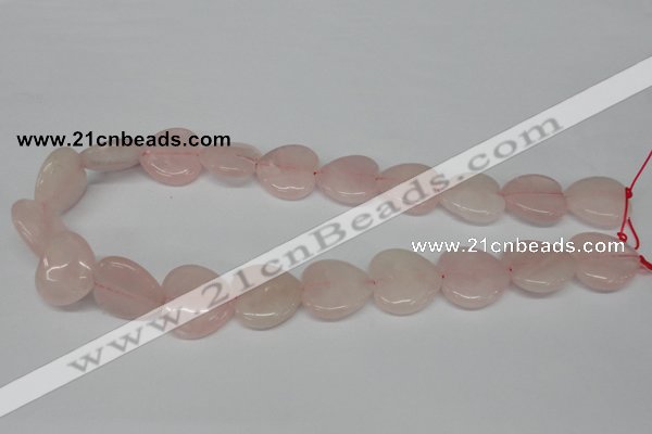 CHG80 15.5 inches 20*20mm heart rose quartz beads wholesale