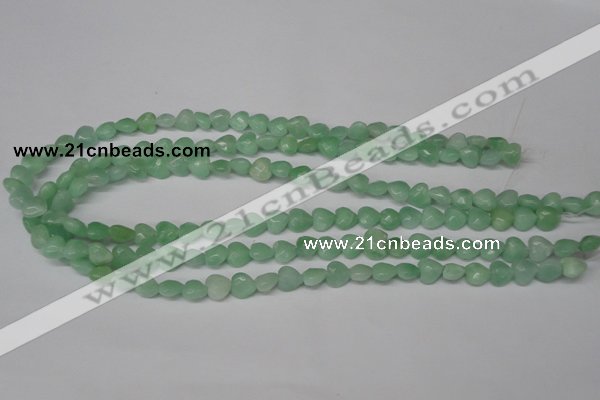 CHG90 15.5 inches 8*8mm faceted heart amazonite beads wholesale