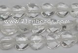 CHG92 15.5 inches 10*10mm faceted heart white crystal beads wholesale