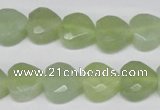 CHG93 15.5 inches 12*12mm faceted heart New jade beads wholesale