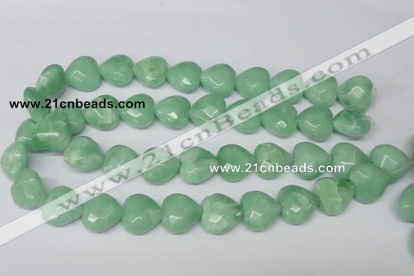 CHG99 15.5 inches 20*20mm faceted heart amazonite beads wholesale