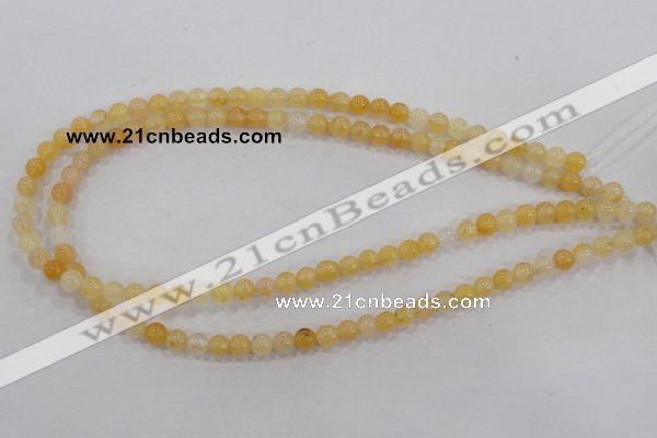 CHJ01 15.5 inches 4mm round honey jade stone beads wholesale