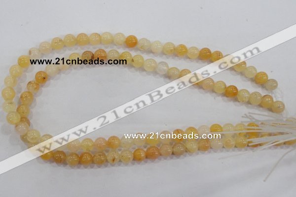 CHJ03 15.5 inches 8mm round honey jade stone beads wholesale