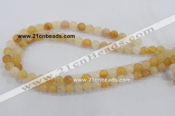 CHJ04 15.5 inches 10mm round honey jade stone beads wholesale