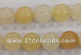 CHJ05 15.5 inches 12mm round honey jade stone beads wholesale