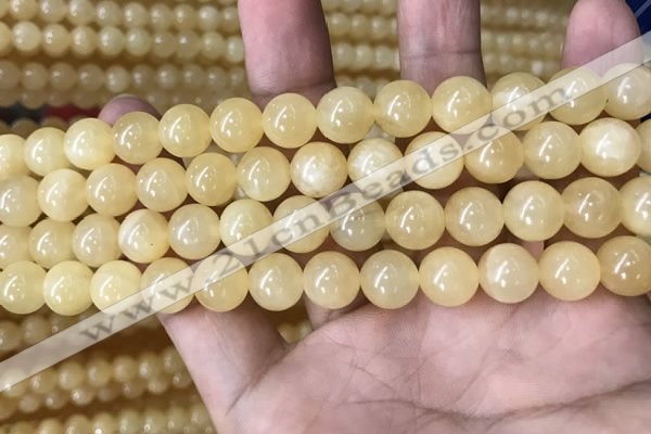 CHJ15 15.5 inches 12mm round honey jade beads wholesale