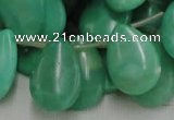 CHM10 16 inches 18*25mm flat teardrop green hemimorphite beads wholesale