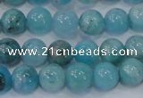 CHM202 15.5 inches 8mm round blue hemimorphite beads wholesale