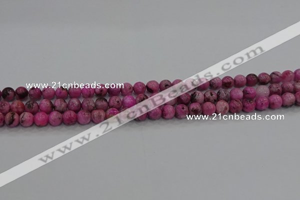 CHM220 15.5 inches 4mm round dyed hemimorphite beads wholesale