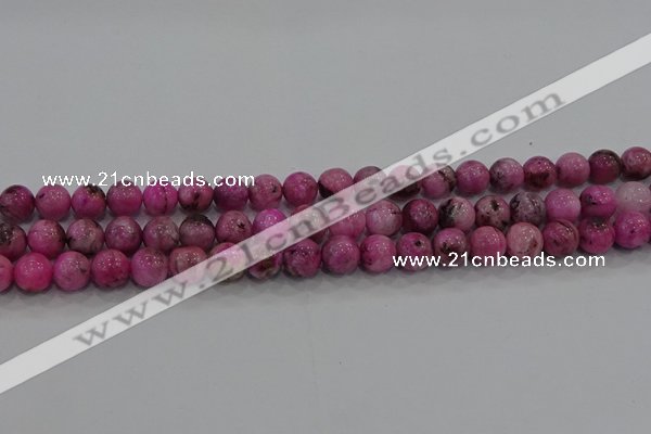 CHM222 15.5 inches 8mm round dyed hemimorphite beads wholesale