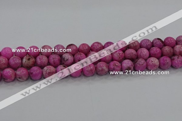 CHM224 15.5 inches 12mm round dyed hemimorphite beads wholesale