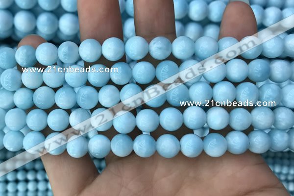 CHM302 15.5 inches 8mm round blue hemimorphite gemstone beads