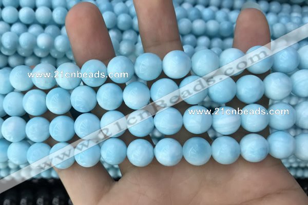 CHM303 15.5 inches 10mm round blue hemimorphite gemstone beads