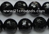 CHS06 15.5 inches 16mm faceted round natural hypersthene gemstone beads