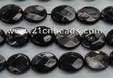 CHS12 15.5 inches 10*12mm faceted oval natural hypersthene beads