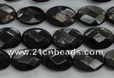 CHS14 15.5 inches 10*14mm faceted oval natural hypersthene beads