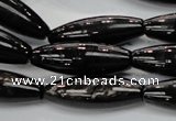 CHS56 15.5 inches 10*30mm rice natural hypersthene beads