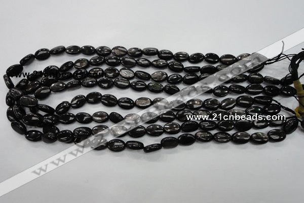 CHS70 15.5 inches 8*12mm oval natural hypersthene beads