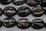 CHS72 15.5 inches 12*16mm oval natural hypersthene beads