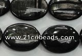 CHS75 15.5 inches 18*25mm oval natural hypersthene beads