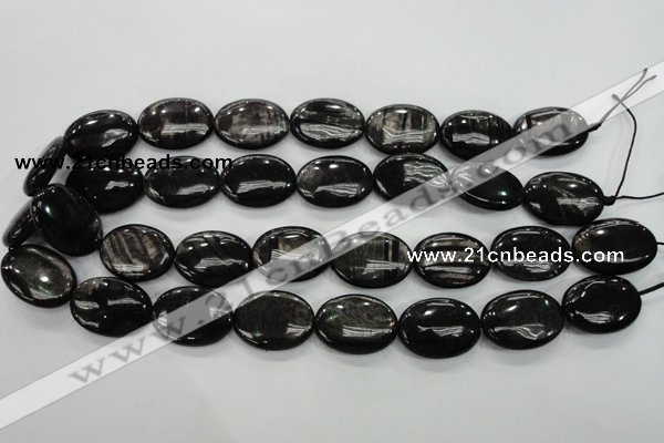 CHS75 15.5 inches 18*25mm oval natural hypersthene beads