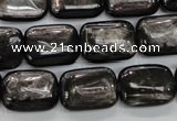 CHS91 15.5 inches 13*18mm rectangle natural hypersthene beads