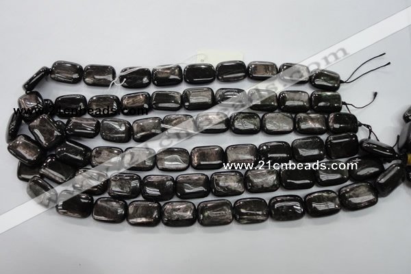 CHS91 15.5 inches 13*18mm rectangle natural hypersthene beads