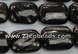 CHS92 15.5 inches 15*20mm rectangle natural hypersthene beads