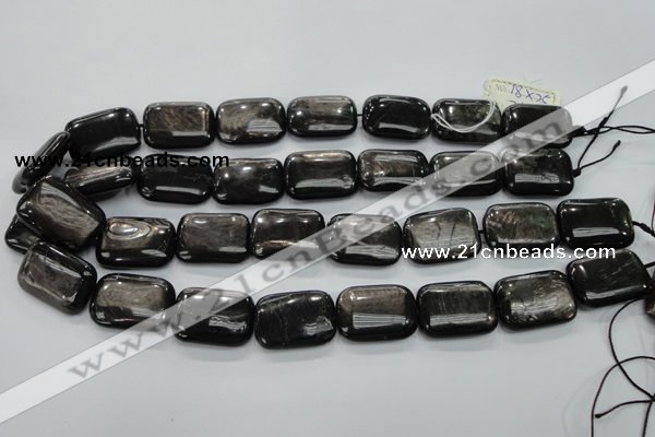 CHS93 15.5 inches 18*25mm rectangle natural hypersthene beads