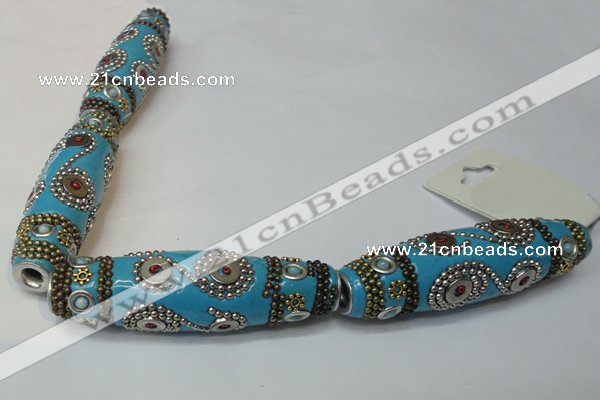 CIB03 17*60mm rice fashion Indonesia jewelry beads wholesale
