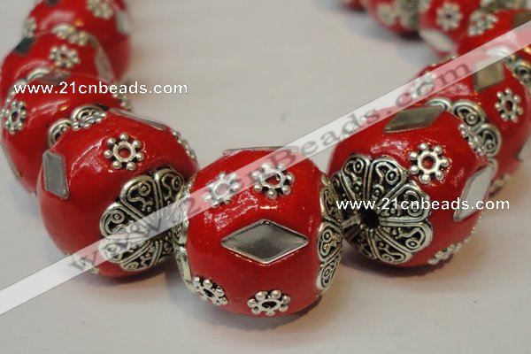 CIB101 17mm round fashion Indonesia jewelry beads wholesale