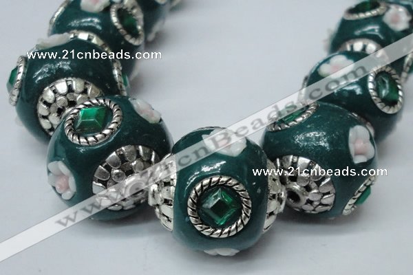 CIB115 18mm round fashion Indonesia jewelry beads wholesale