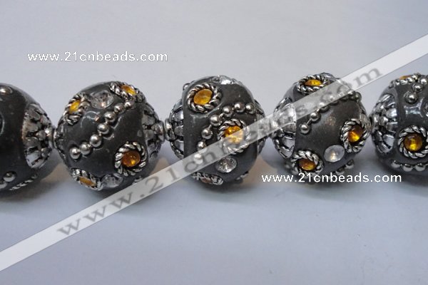 CIB124 19mm round fashion Indonesia jewelry beads wholesale