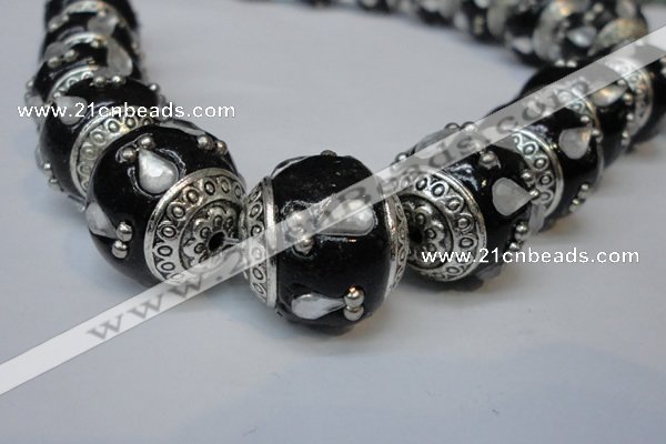 CIB144 18mm round fashion Indonesia jewelry beads wholesale