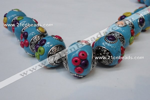 CIB152 21mm round fashion Indonesia jewelry beads wholesale