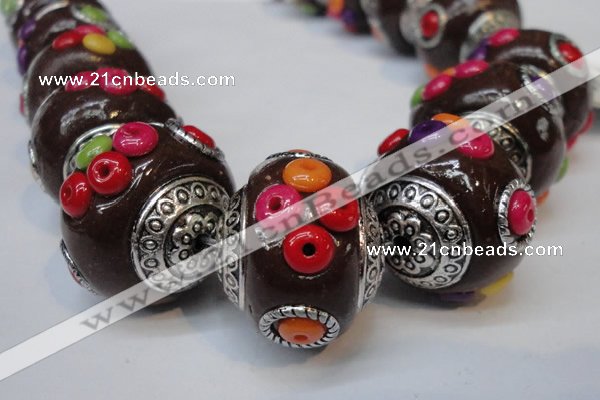 CIB153 21mm round fashion Indonesia jewelry beads wholesale