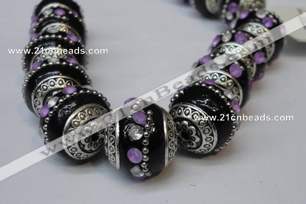 CIB171 19mm round fashion Indonesia jewelry beads wholesale