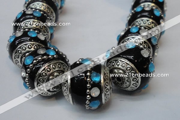 CIB172 19mm round fashion Indonesia jewelry beads wholesale