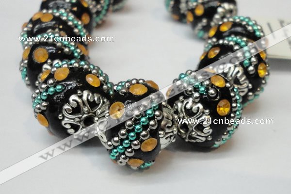 CIB180 18mm round fashion Indonesia jewelry beads wholesale