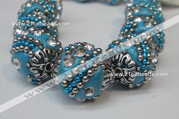 CIB182 18mm round fashion Indonesia jewelry beads wholesale