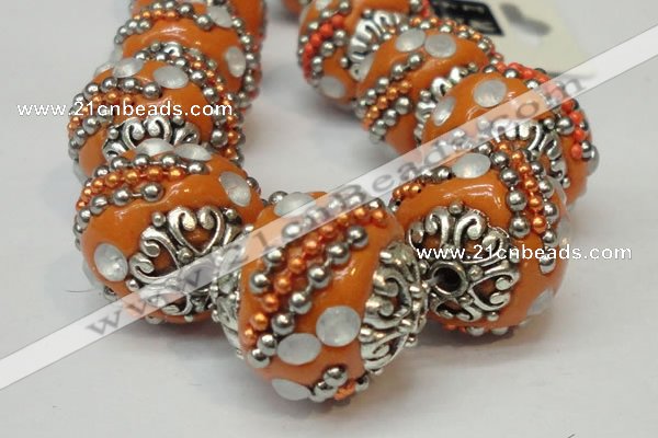 CIB184 18mm round fashion Indonesia jewelry beads wholesale