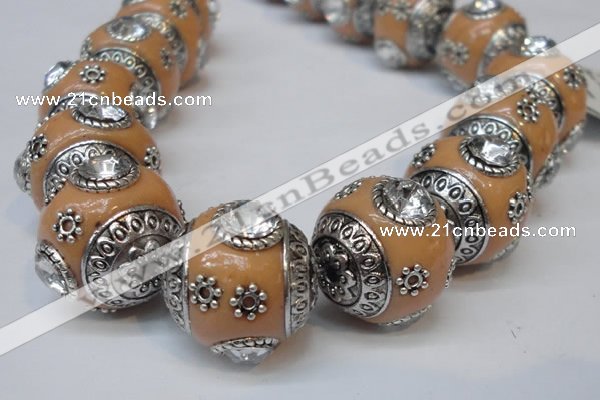 CIB191 19mm round fashion Indonesia jewelry beads wholesale