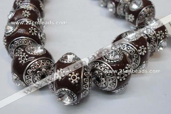 CIB194 19mm round fashion Indonesia jewelry beads wholesale