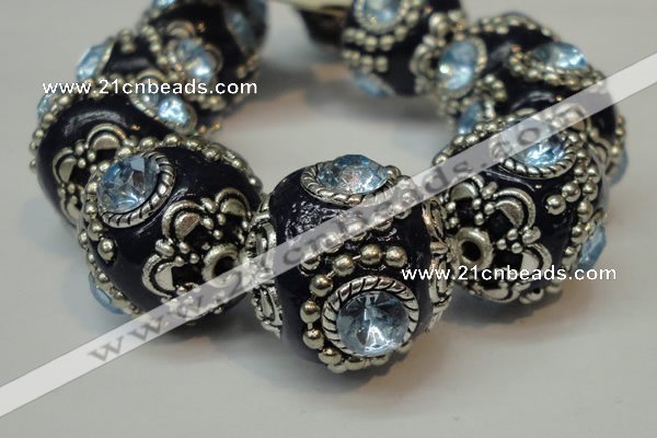 CIB204 19mm round fashion Indonesia jewelry beads wholesale