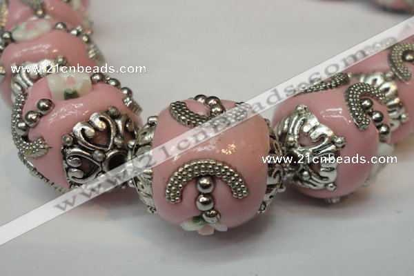 CIB210 17mm round fashion Indonesia jewelry beads wholesale