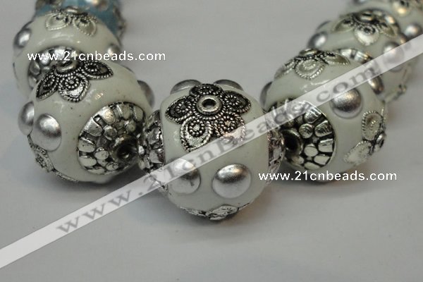 CIB220 18mm round fashion Indonesia jewelry beads wholesale