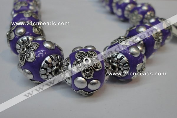 CIB222 18mm round fashion Indonesia jewelry beads wholesale