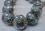 CIB223 18mm round fashion Indonesia jewelry beads wholesale