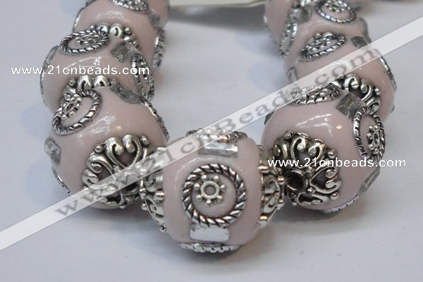 CIB227 18mm round fashion Indonesia jewelry beads wholesale